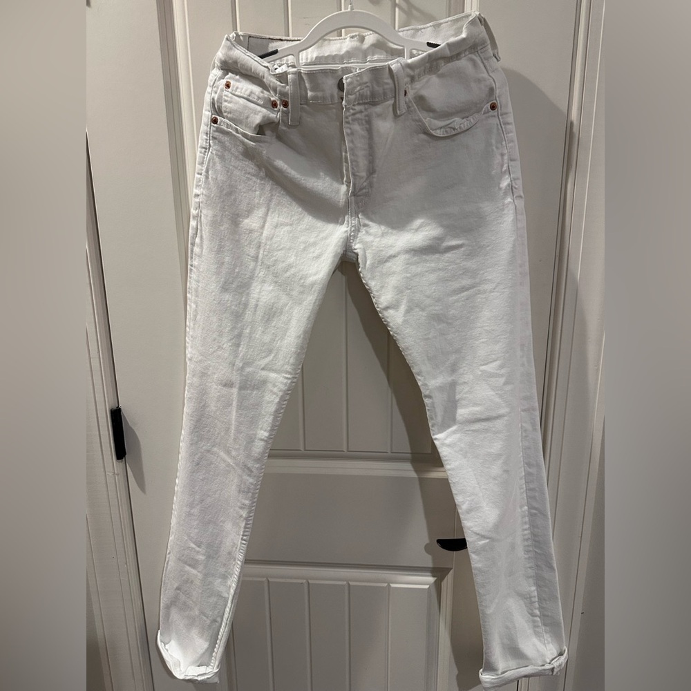 Levi's Men’s 511 Straight Leg Jeans in White 31 x 34